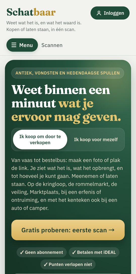 Maatwerk: schatbaar.nl